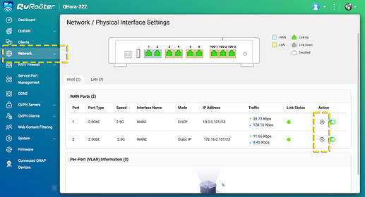 Contoh di QHora, pengaturan DNS bisa diubah di halaman web