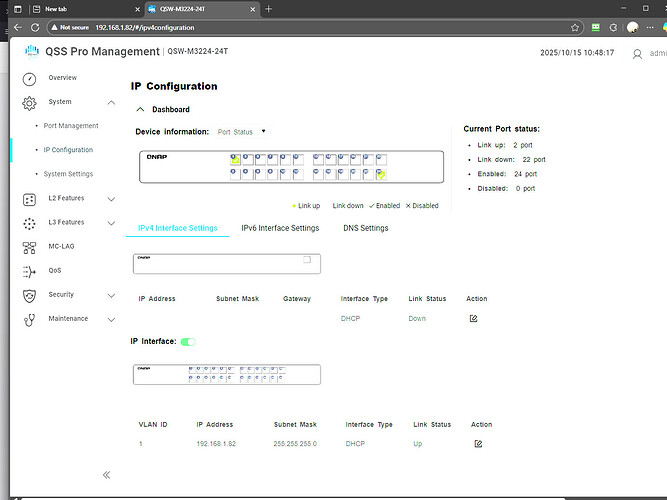 QSW-3224-24T DHCP