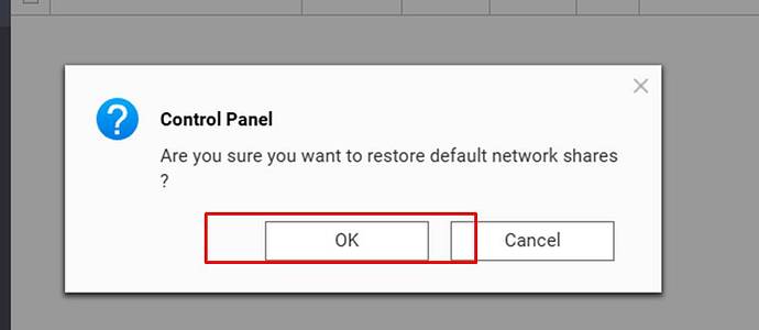 Restore shared folder 2