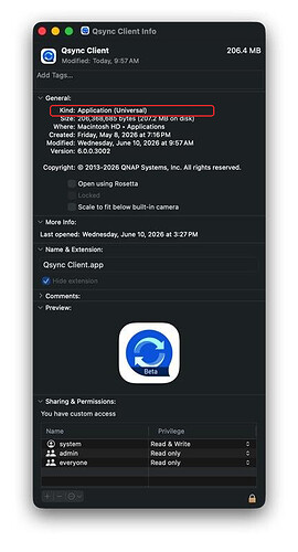 Qsync for Mac Beta as Universal Binary