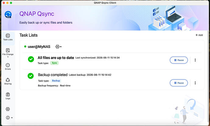 Qsync for Mac Beta 重新設計的任務管理介面